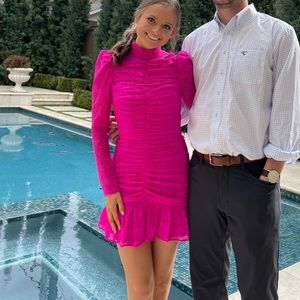 SAYLOR Marcey Mini Dress in Fuchsia XS